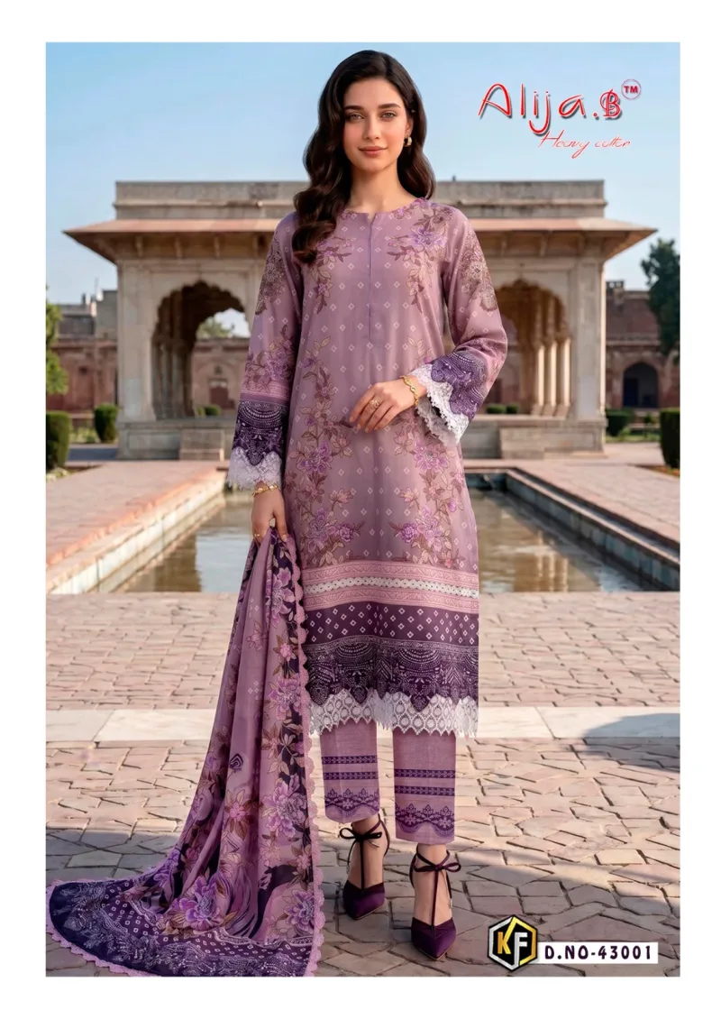 Alija B Vol 43 By Keval Lawn Cotton Karachi Readymade Dress 